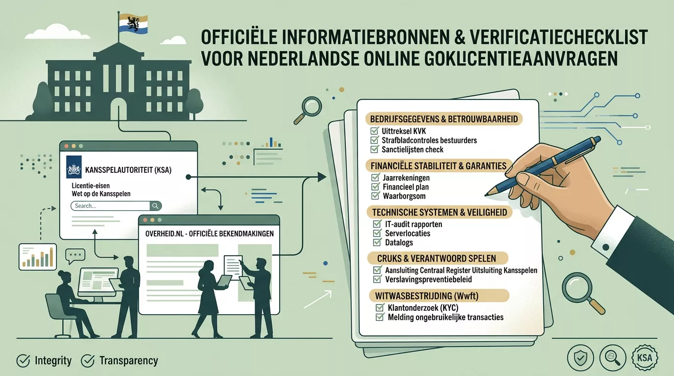 Overzichtelijke illustratie van officiële bronnen, een checklist en een Nederlandse kaartlijn